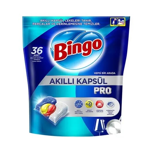 قرص ظرفشویی بینگو Bingo مدل Pro بسته 36 عددی — تصویر ۳
