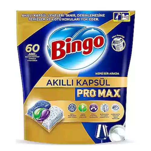 قرص ظرفشویی بینگو Bingo مدل Pro Max بسته 60 عددی — تصویر ۲