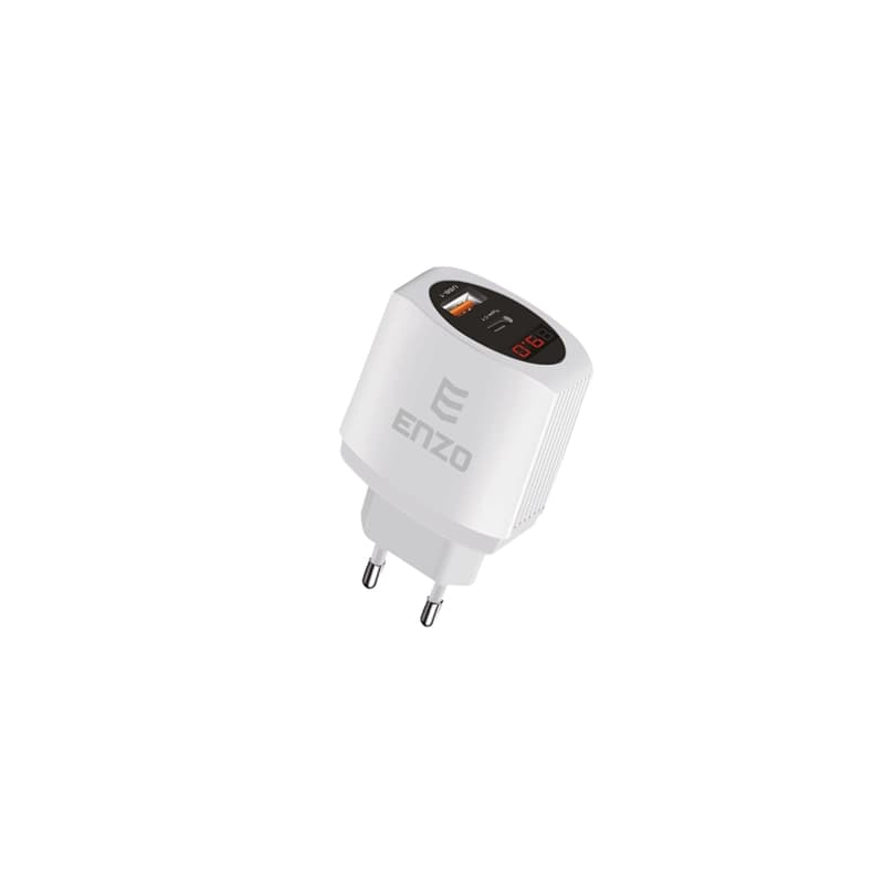 شارژر فست با کابل تایپ سی ENZO C-360 2PORT 25W