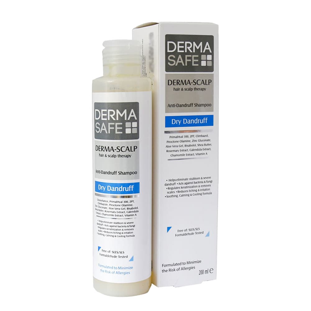 درماسیف شامپو ضد شوره ( مناسب مو و پوست سر خشک) DermaSafe
