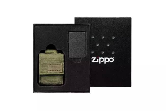 فندک زیپو (Zippo) مدل 49400 Green – ست ویژه با کیف کمری تاکتیکال