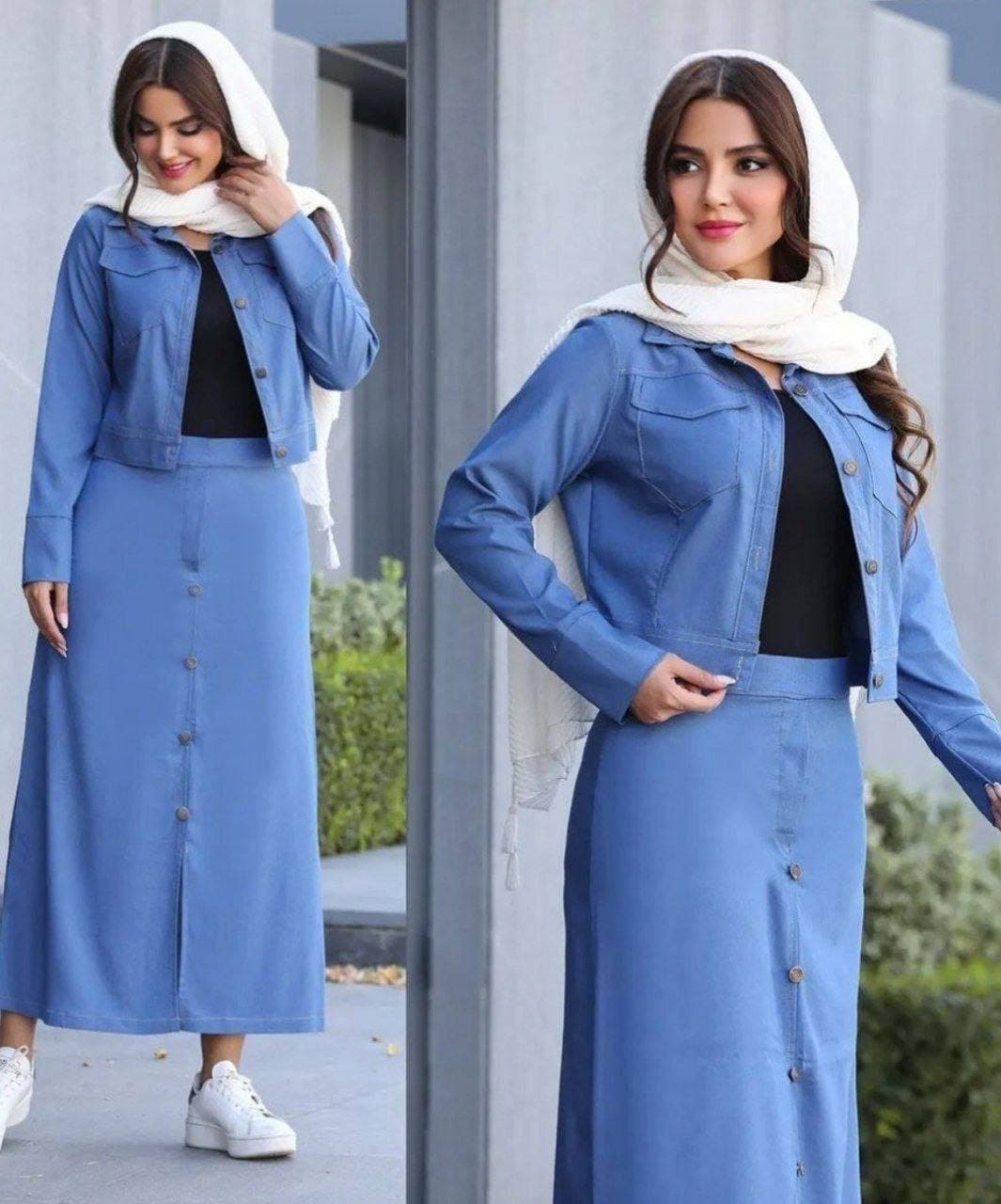 کت و دامن جین نیل درجه 1