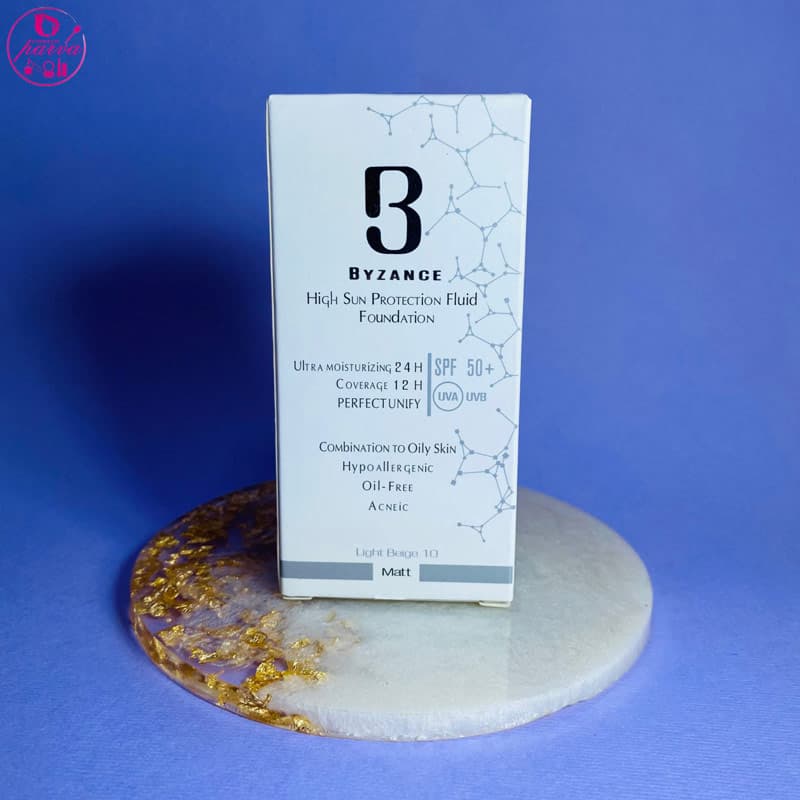 کرم ضد آفتاب رنگی SPF50 بیزانس برای پوست چرب — تصویر ۲