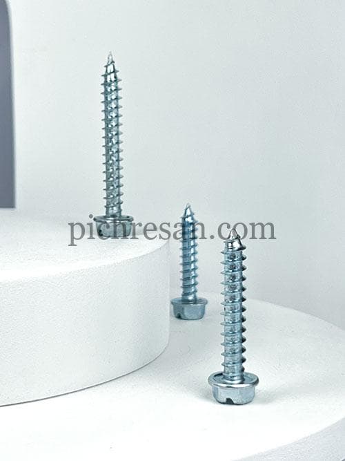 پیچ شیروانی نوک تیز 6/5 سانت تایوانی 21/2*14 بسته 100 عددی