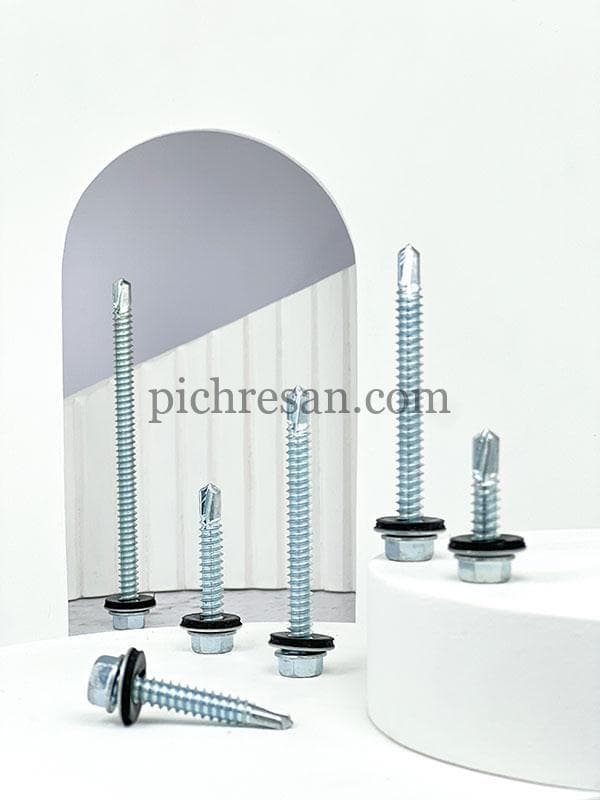 پیچ سرمته شیروانی 10 سانت تایوانی 4*14 بسته 50 عددی