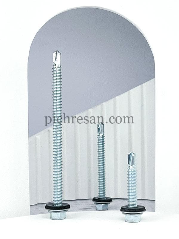 پیچ سرمته شیروانی 6/5 سانت تایوانی 2.1/2*14 بسته 100 عددی