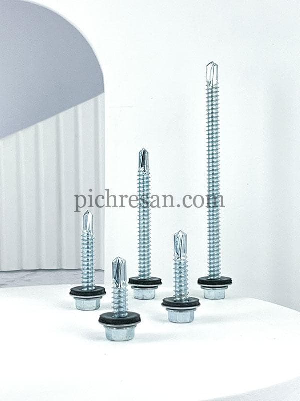 پیچ سرمته شیروانی 4 سانت تایوانی 11/2*14 بسته 100 عددی
