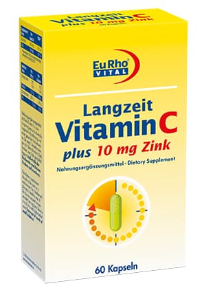کپسول ویتامین ث+زینک 10 میلی گرم یوروویتال EuRho Vital