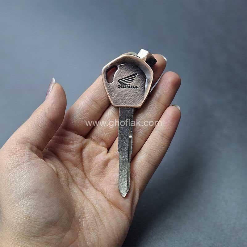 کلید خام هوندا مگنت دار دسته برنز شیار چپ — تصویر ۳