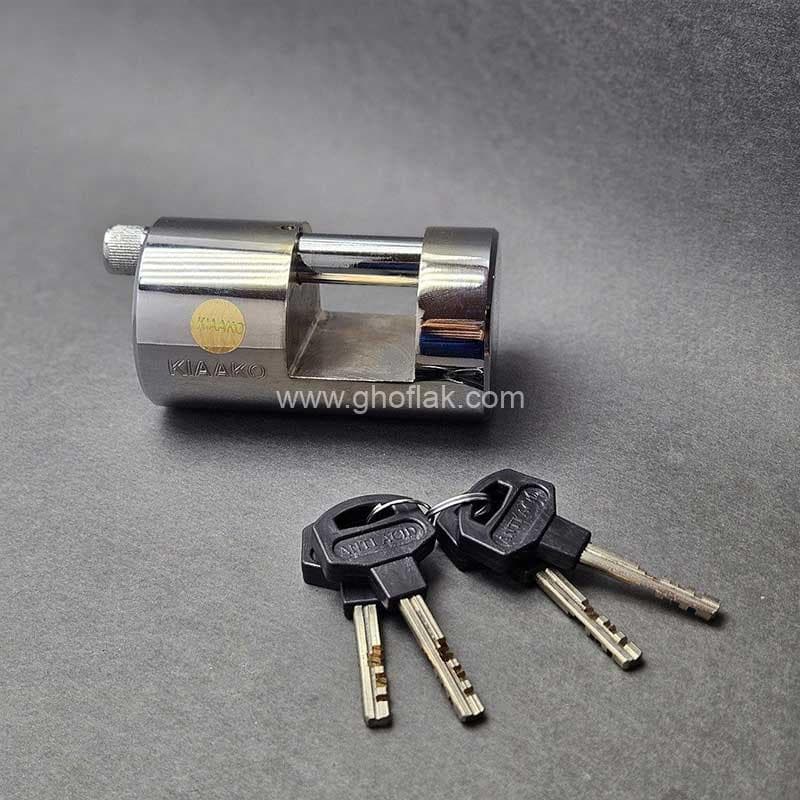 قفل کتابی کیاکو مدل بیضی کلید هیدرودیسکی سایز 95 ضد اسید — تصویر ۴