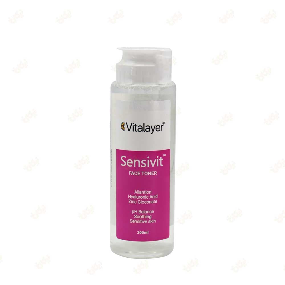تونر پاک کننده صورت سنسی ویت (پوست خشک و حساس) ویتالیر 200ml