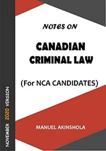 و دانلود نسخه کامل کتاب زبان اصلی Canadian Criminal Law: – Notes for NCA Students [Print Replica] Kindle Edition PDF | دانلود کتاب خارجی