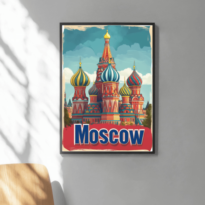 تابلو و پوستر گرافیکی کلیسای سنت باسیل مسکو — تصویر ۳
