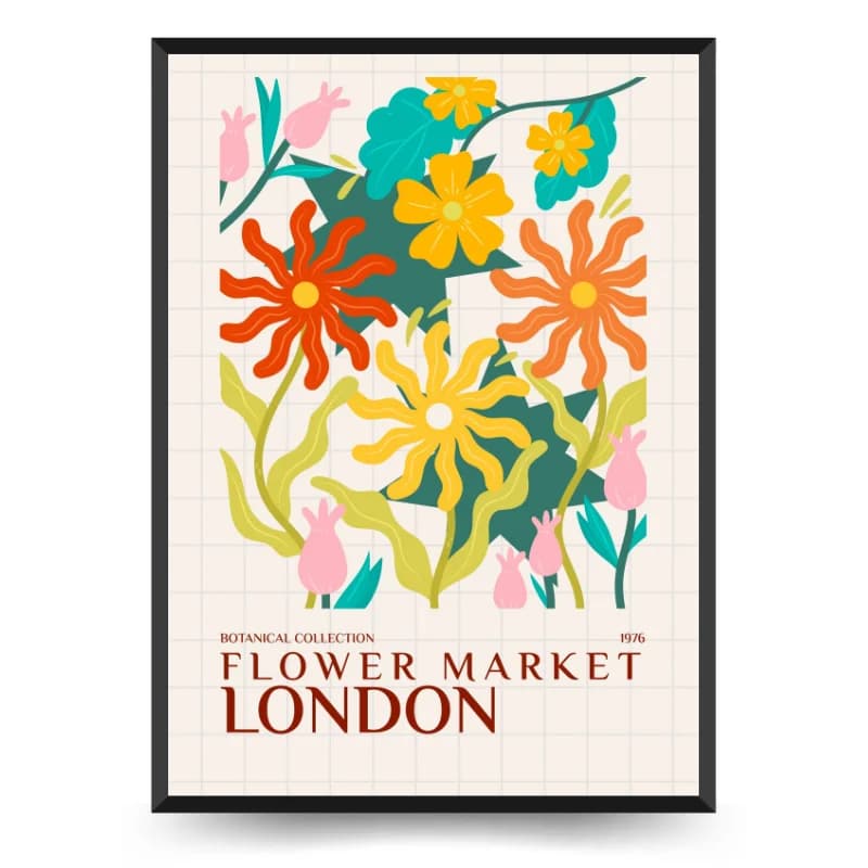 تابلو و پوستر بوتانیکال Flower Market لندن