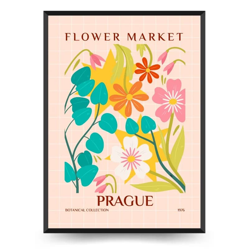 تابلو و پوستر بوتانیکال Flower Market پراگ