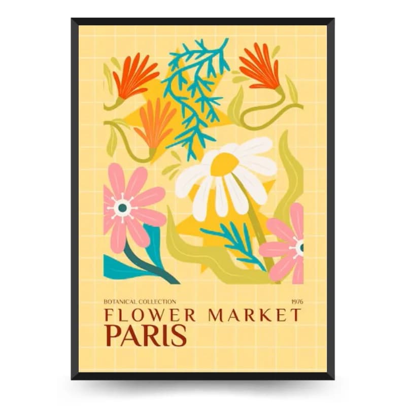 تابلو و پوستر بوتانیکال طرح Flower Market پاریس