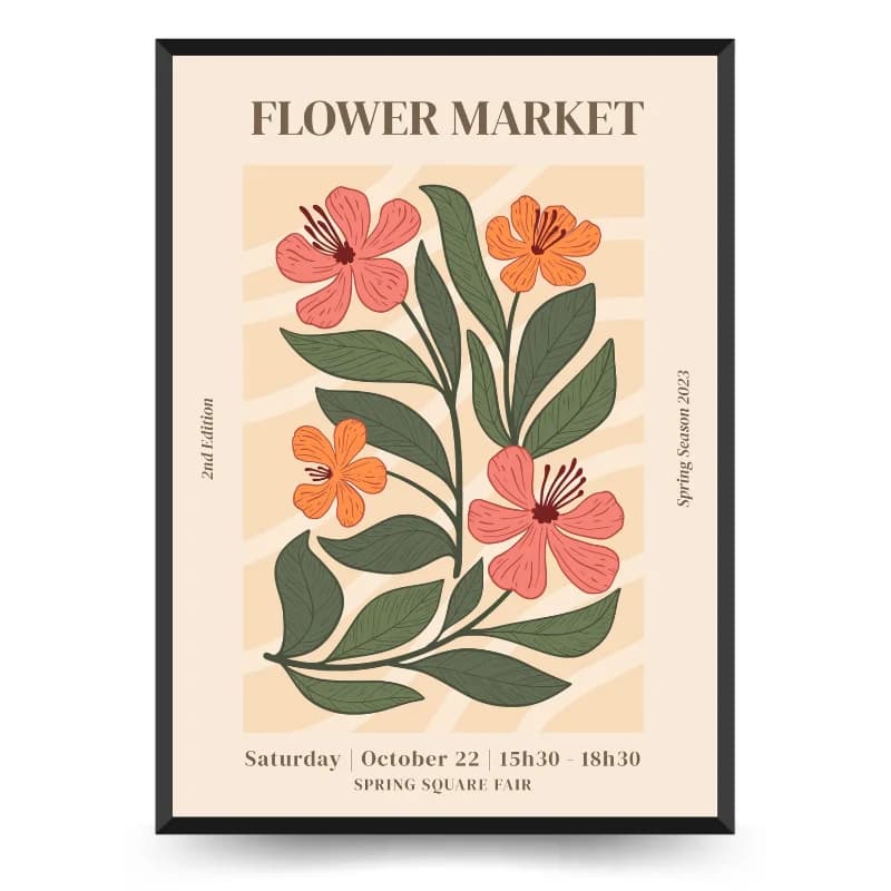 تابلو و پوستر بوتانیکال Flower Market Spring