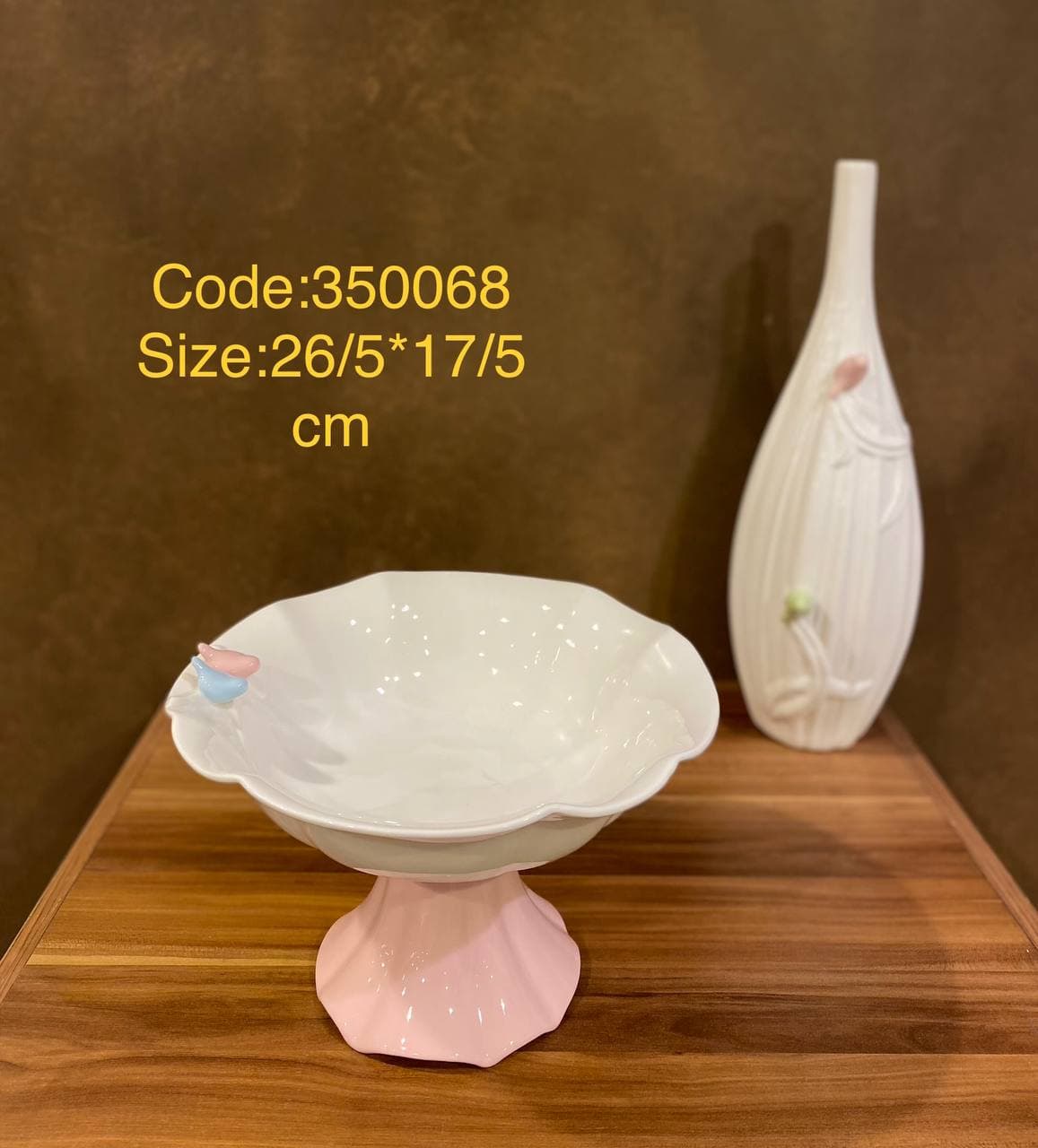 میوه خوری چینی پایه دار پارادایس طرح پرنده-paradise(شهرستان(تیپاکس)-تهران(پیک))