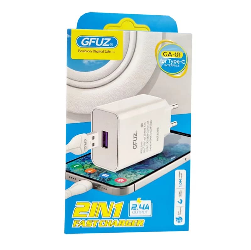 شارژر TYPE-C GFUZ 2.4A مدل CH-01