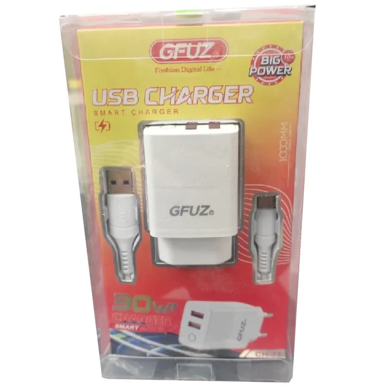 شارژر TYPE-C GFUZ دو پورت فست مدل CH-71