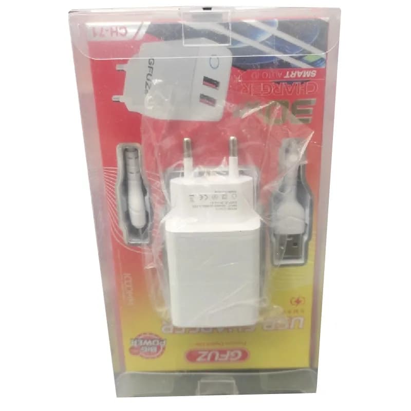 شارژر MICRO GFUZ فست دو پورت مدل CH-71