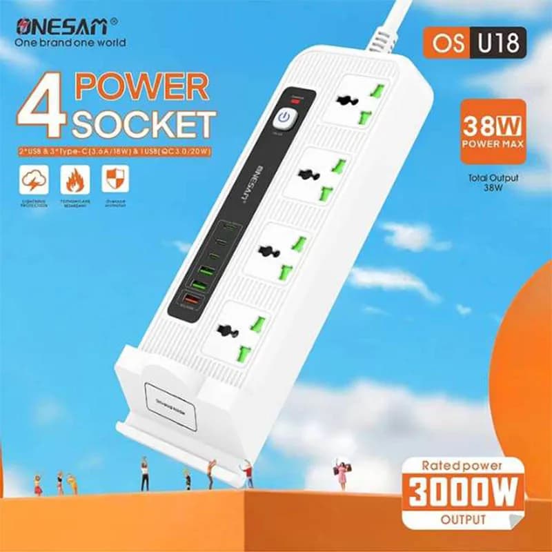پاورسوکت برق onesam مدل os-u18 — تصویر ۳