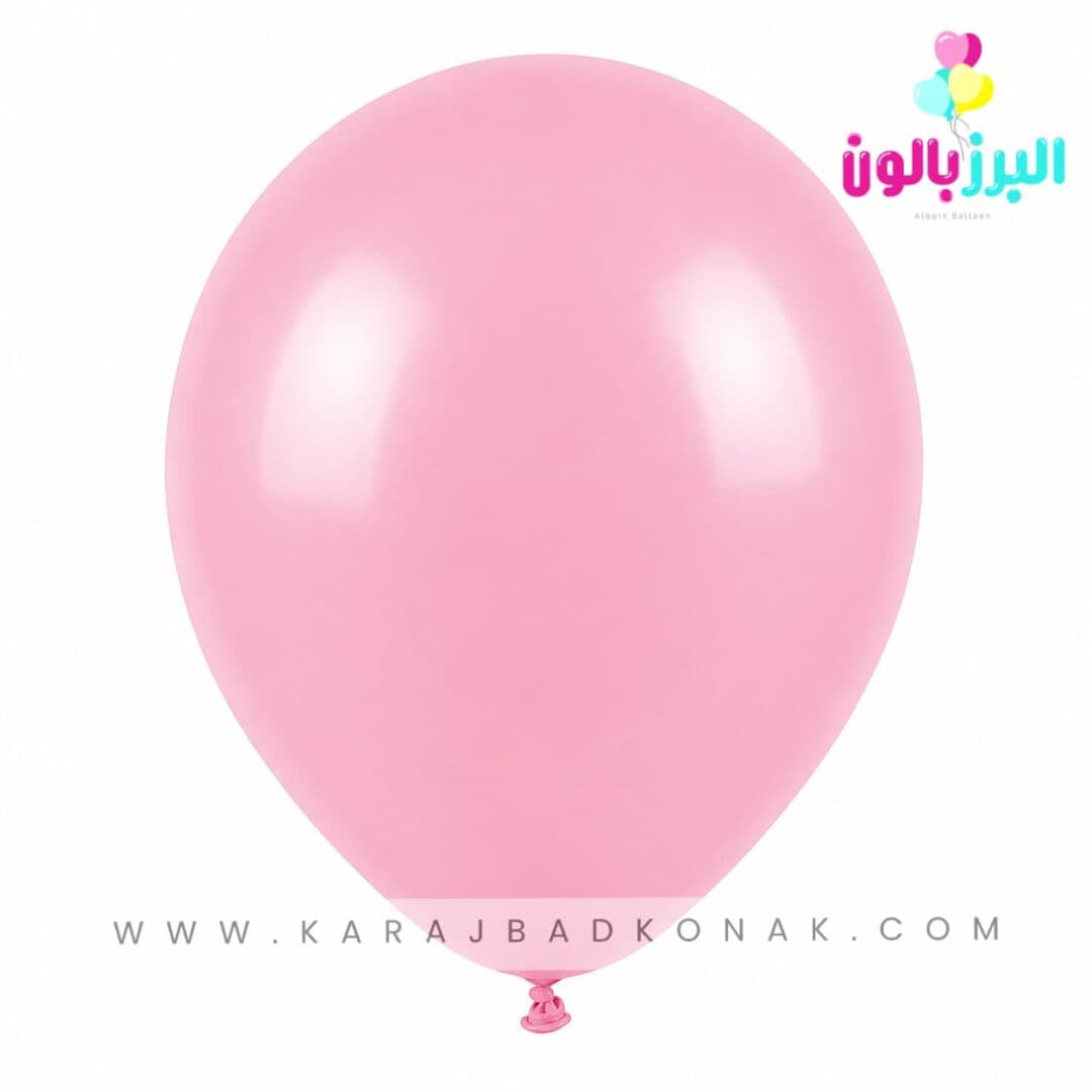 بادکنک لاتکس ساده رنگ صورتی پاستلی