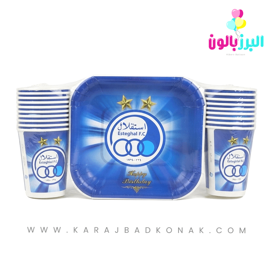 ست پیش دستی و لیوان تم استقلال