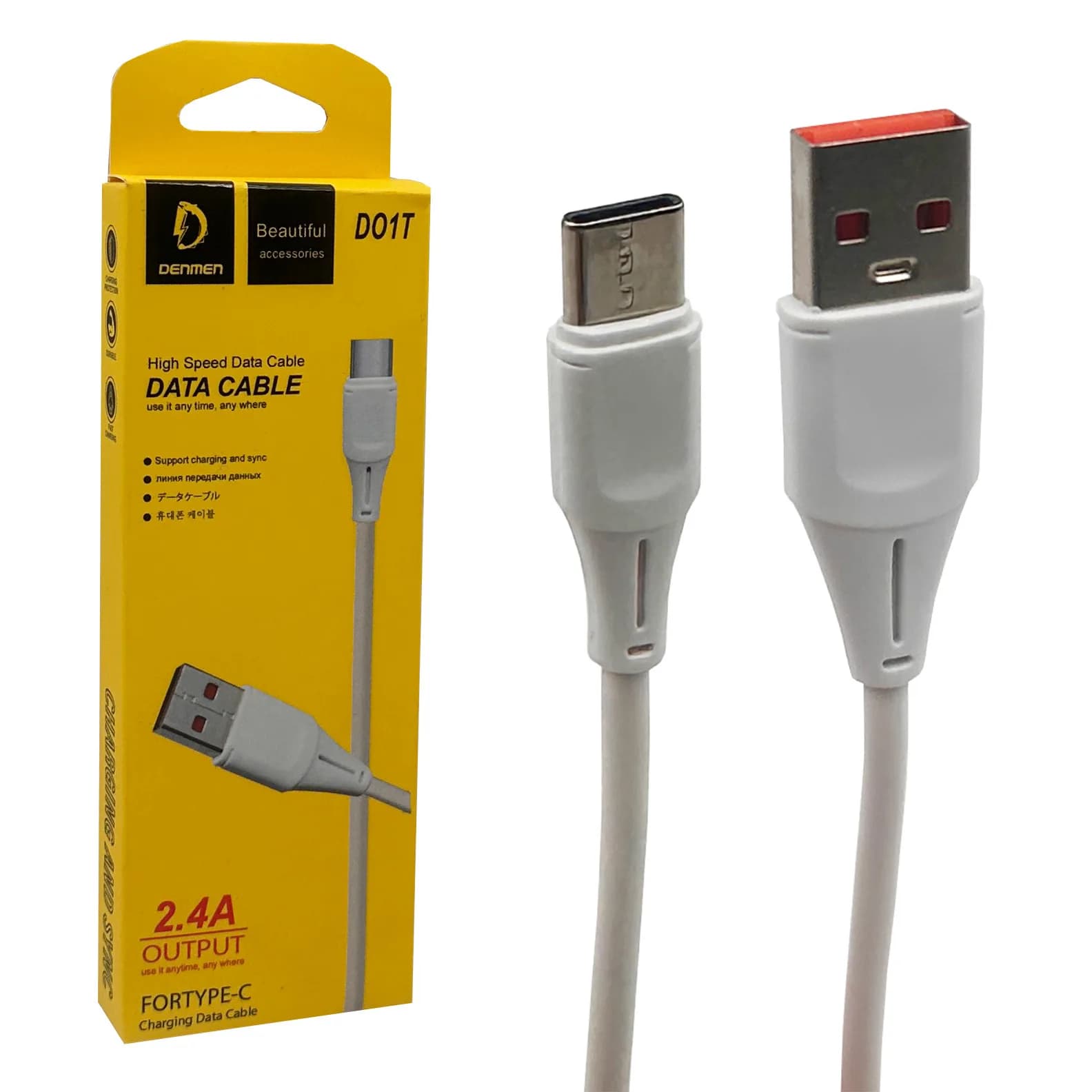 کابل TYPE-C 2.0A یک متری پکدار مدل D01T — تصویر ۲