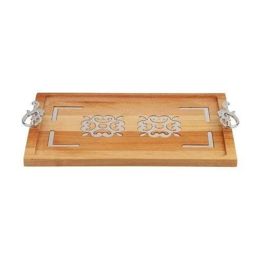 سینی مستطیل چوب استیل ریور کد 5906