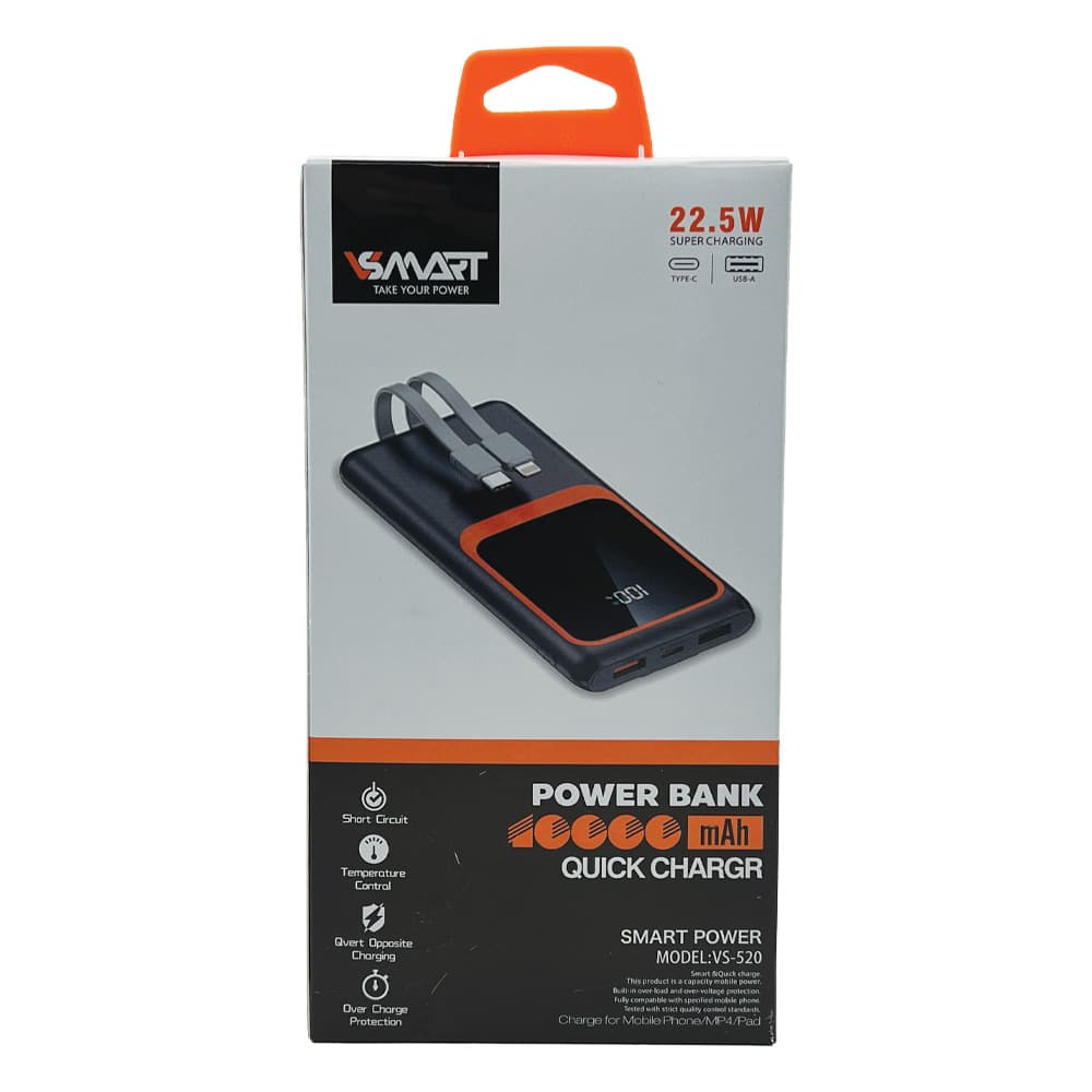 پاوربانک وی اسمارت 10000MAH مدل VS-520 اورجینال