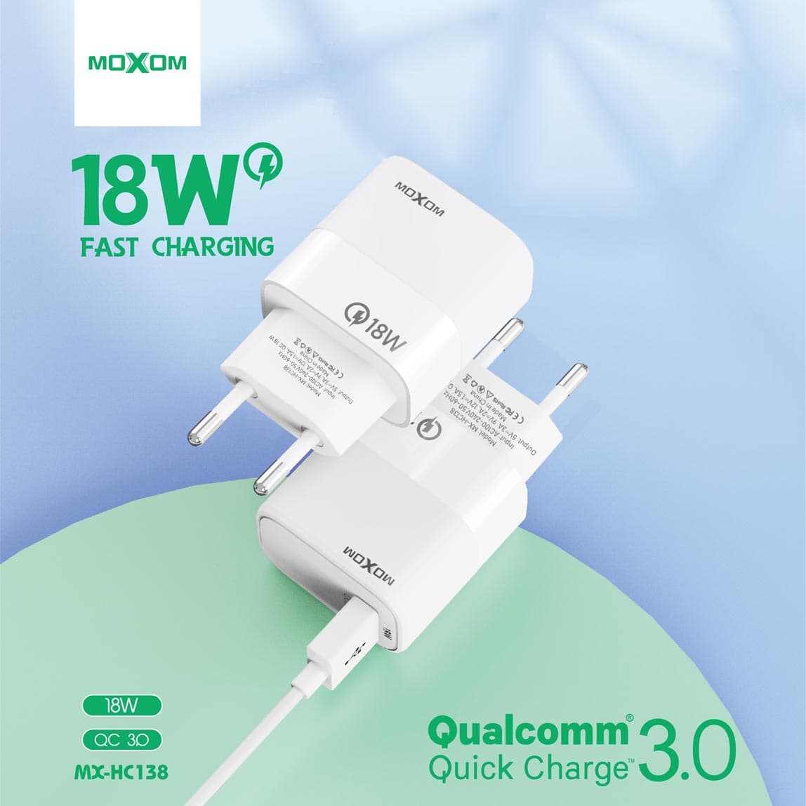 شارژر TYPE-C ماکسوم مدل MX-HC138 QC3 18W اورجینال