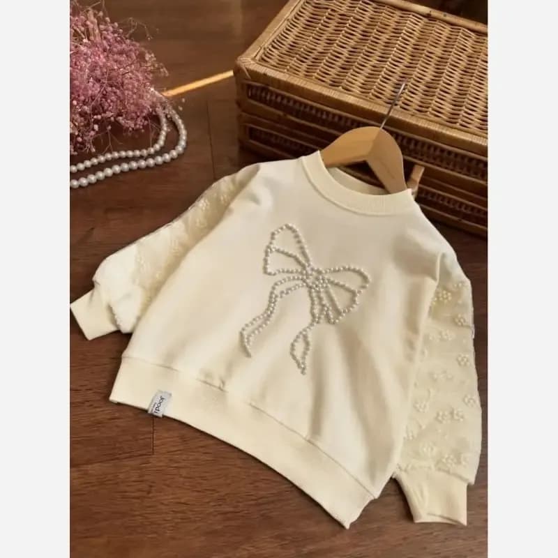 بلوز دورس دخترانه مروارید پانچ شده سایز 40 تا 65 — تصویر ۲