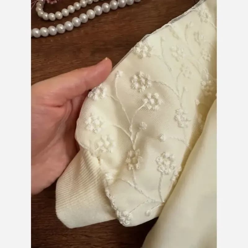 بلوز دورس دخترانه مروارید پانچ شده سایز 40 تا 65 — تصویر ۳