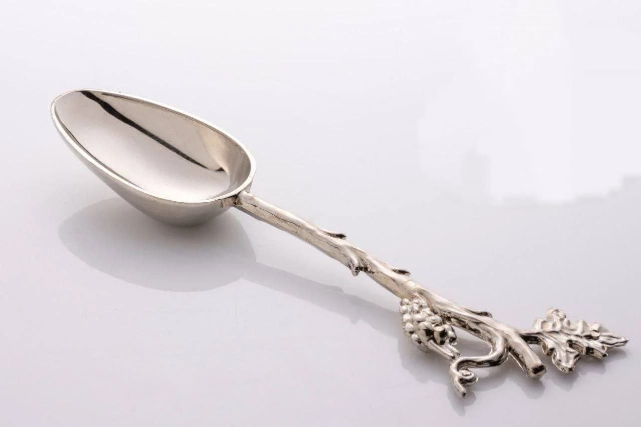 قاشق آجیل خوشه ای نقره ای ریور کد 8591