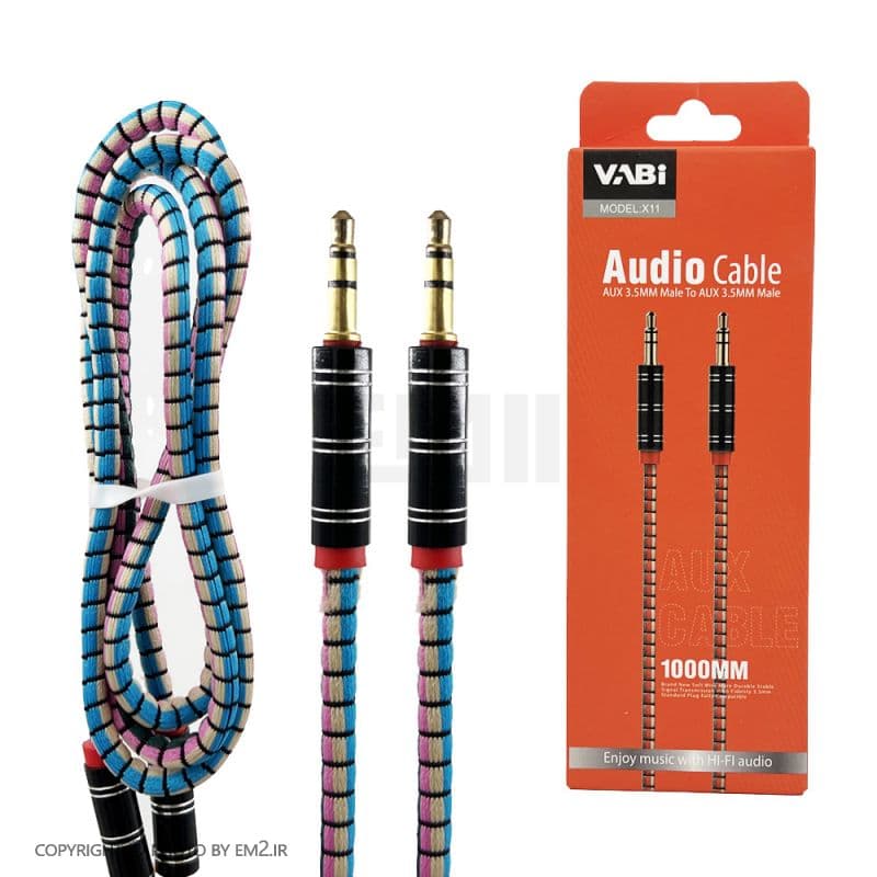 کابل AUX پوست ماری مدل VABI X11 اورجینال