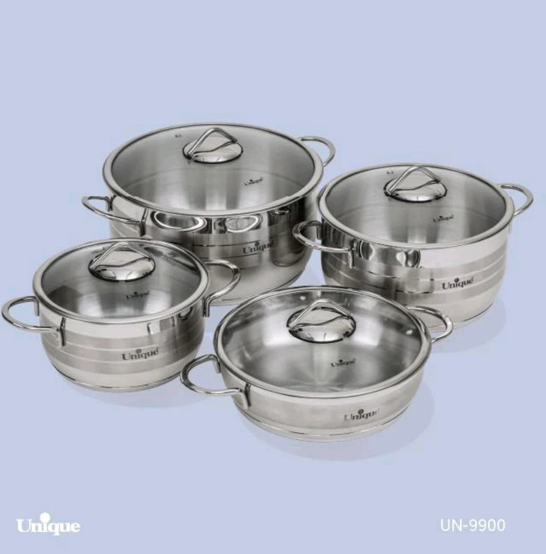 سرویس قابلمه 8پارچه استیل یونیک کد UN-9900 — تصویر ۲