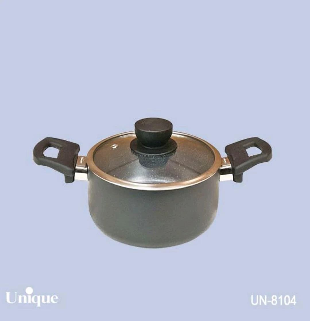 قابلمه تک سایز 16 کف گرانیت طوسی تیره یونیک کد UN-8104 — تصویر ۲