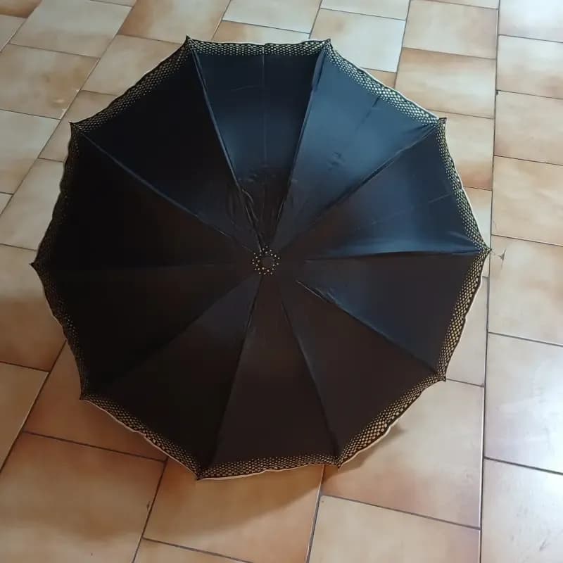 چتر اسپورت دور شطرنجی 10 فنر ضد باد دو رویه پارچه نانو دستی مناسب آقایان و بانوان — تصویر ۵