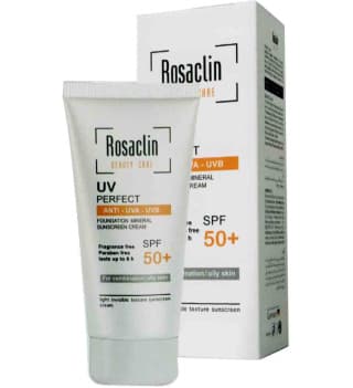 ضد آفتاب بی رنگ رزاکلین با SPF50 مناسب پوست مختلط و چرب حجم 40 میل