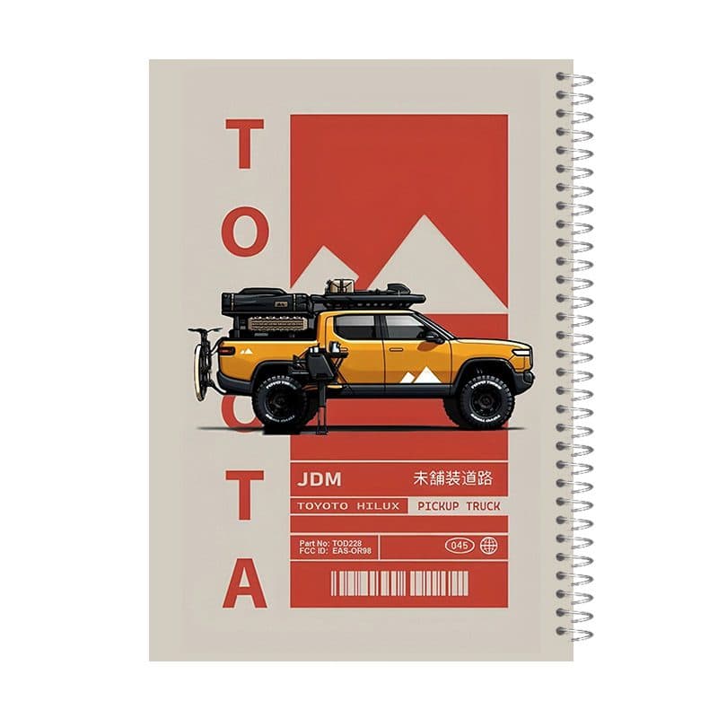 دفتر یادداشت 80 برگ toyoto hilux کد 859