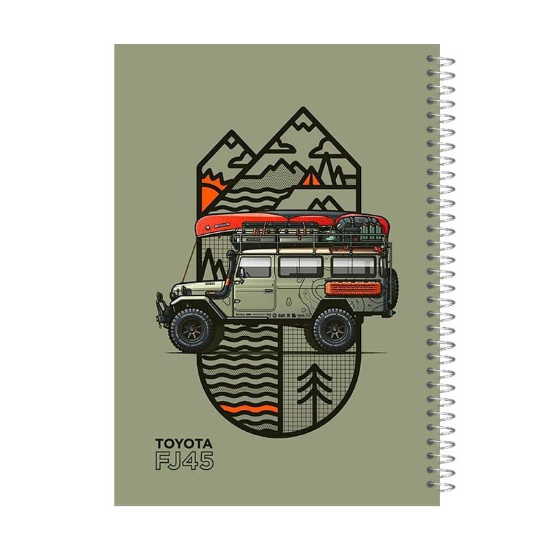 دفتر یادداشت 80 برگ toyoto fj45 کد 860