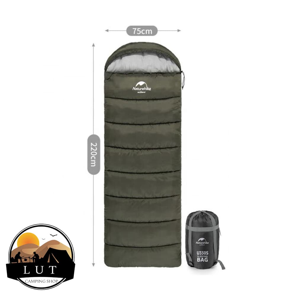 کیسه خواب الیاف نیچرهایک مدل Naturehike U350 – مستطیلی، کامفورت -1°C، وزن 1.7 کیلوگرم، قابل اتصال و چندمنظوره