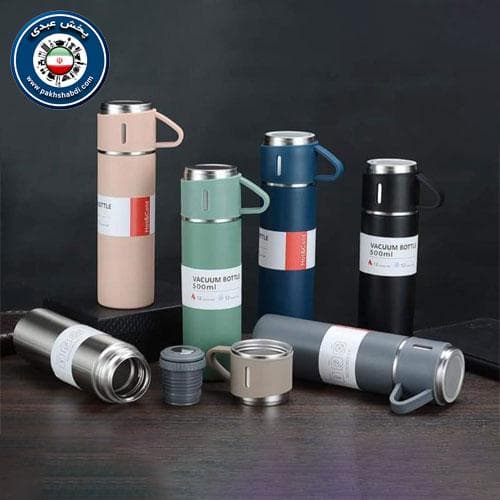فلاسک نیم لیتری کادویی 3 کاپ VACUUM — تصویر ۹