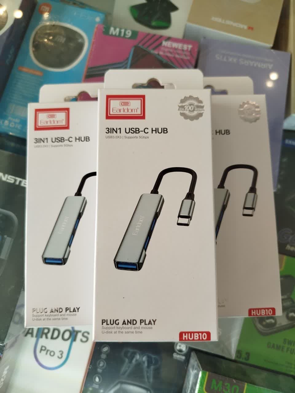 هاب تایپ سی 3 پورت ارلدام EARLDOM 3port HUB modelHUB10 — تصویر ۳