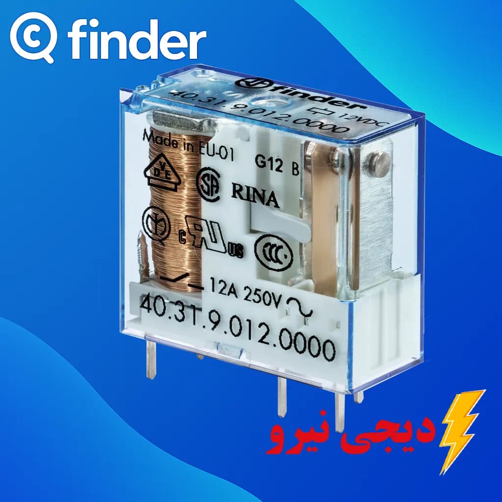رله 1 کنتاکت 24 ولت DC سری 40 فیندر (FINDER) 406190240000 — تصویر ۲