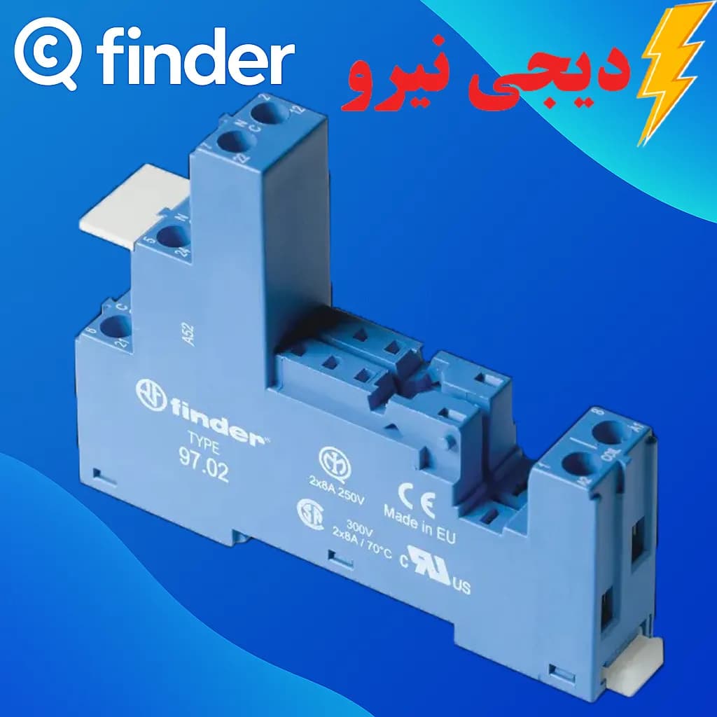سوکت 8 پایه فیندر مدل SMA 9702 نصب و اتصال رله‌های سری 4652 — تصویر ۲