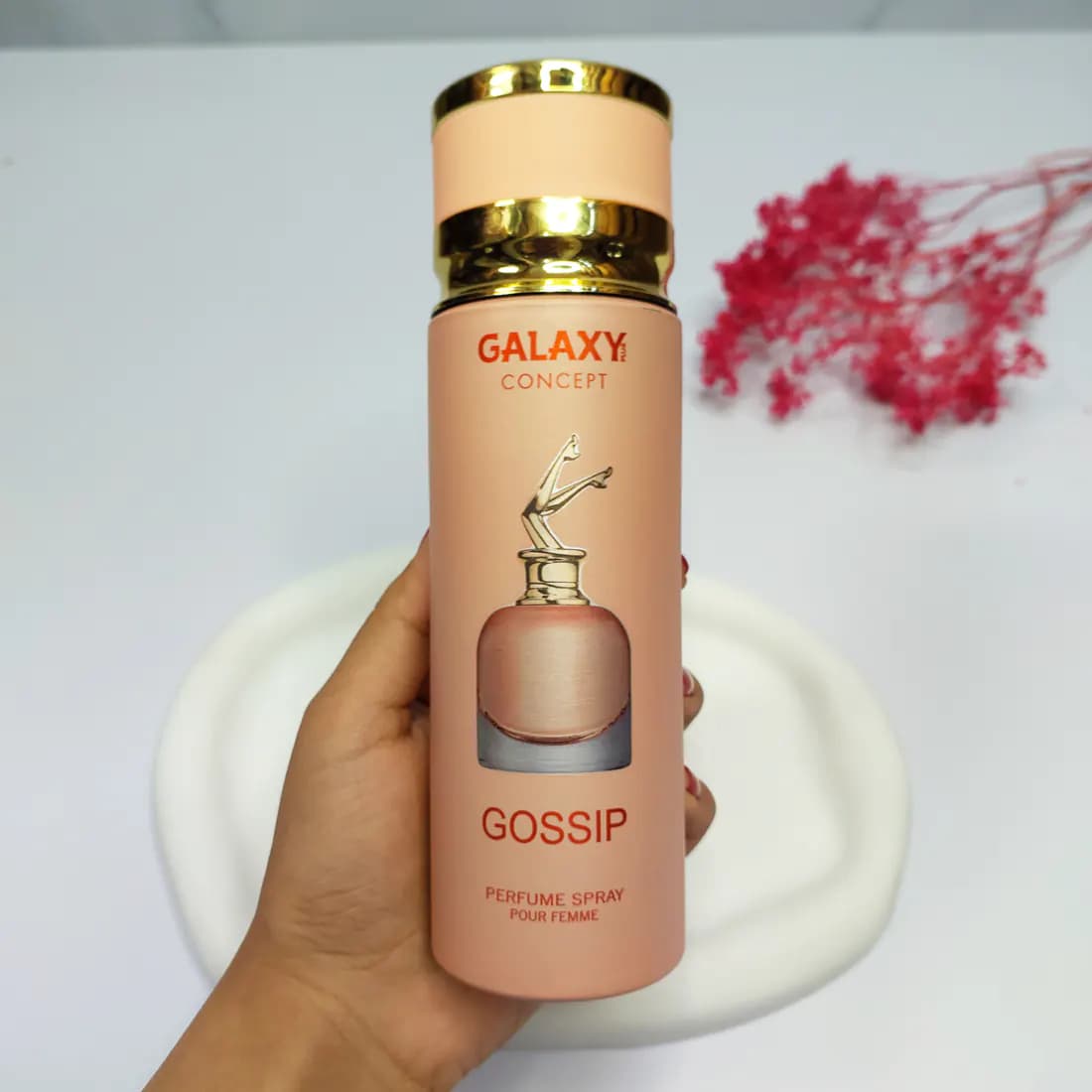 اسپری خوشبو کننده بدن زنانه گلکسی مدل GOSSIP حجم 200 میلی لیتر