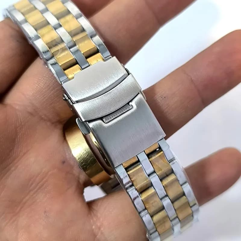 ساعت مردانه سیتیزن تاریخ دار – تمام استیل – طلایی – 5000 — تصویر ۷