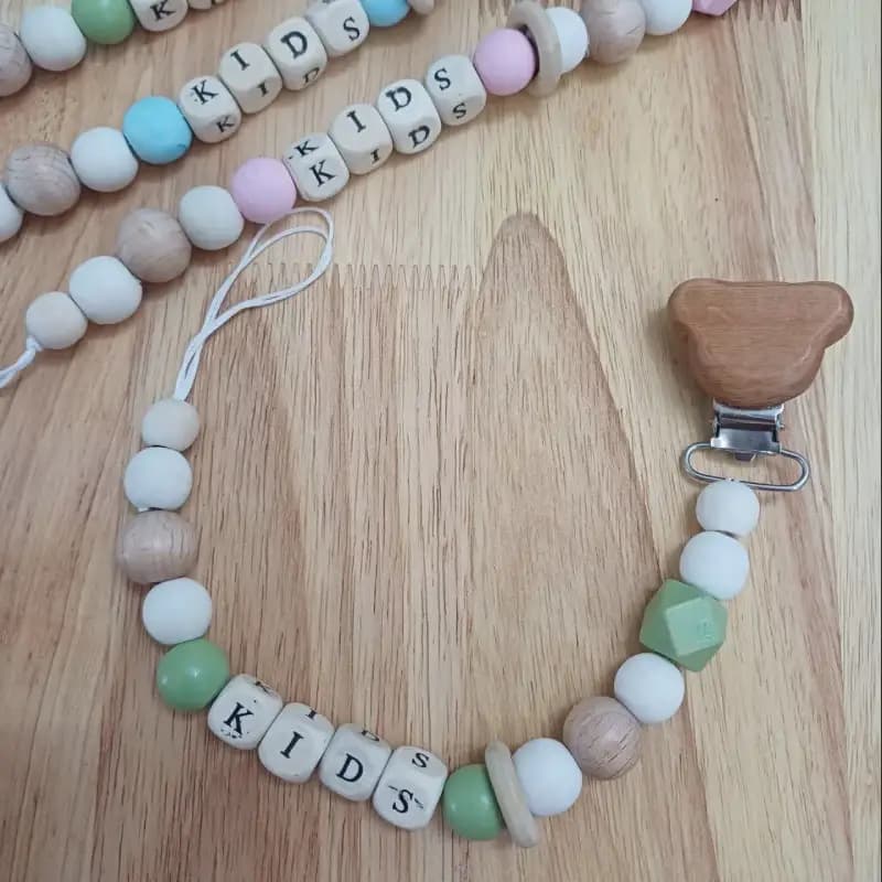 بند پستونک چوب راش باگیره خرس (تم سبز)